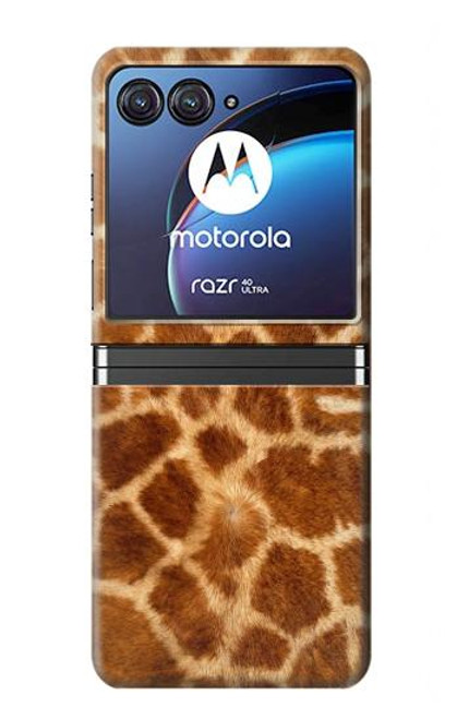 W0422 Giraffe Skin Hard Case For Motorola Razr 40 Ultra