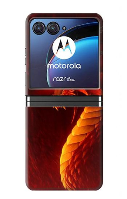 W0526 Red Dragon Hard Case For Motorola Razr 40 Ultra