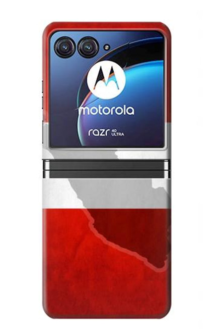 W3018 Peru Flag Hard Case For Motorola Razr 40 Ultra