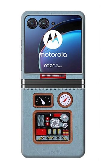 W3040 Retro Robot Toy Hard Case For Motorola Razr 40 Ultra