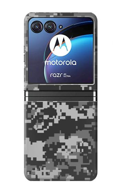 W3293 Urban Black Camo Camouflage Hard Case For Motorola Razr 40 Ultra