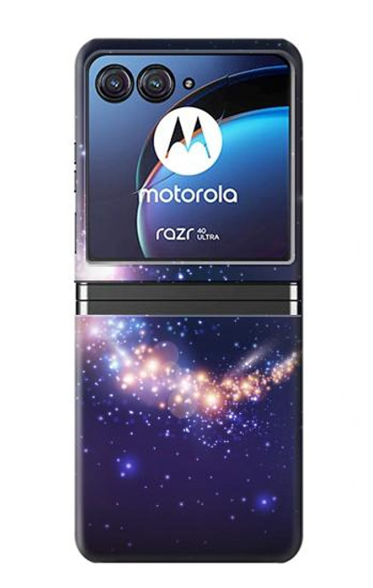 W3324 Crescent Moon Galaxy Hard Case For Motorola Razr 40 Ultra