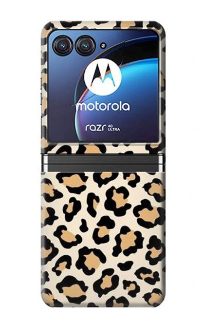 W3374 Fashionable Leopard Seamless Pattern Hard Case For Motorola Razr 40 Ultra