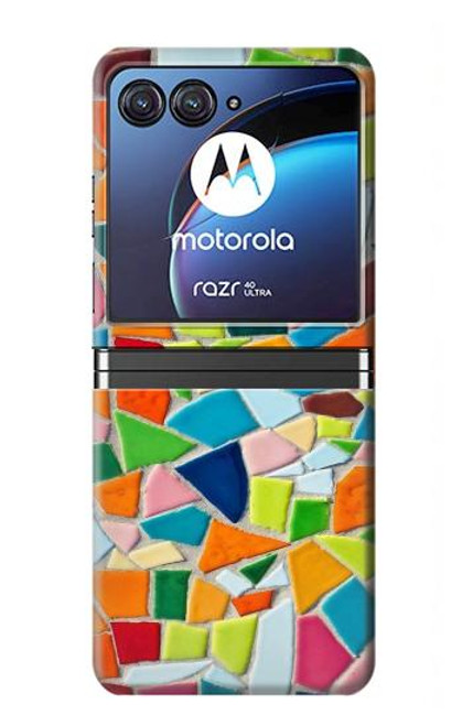 W3391 Abstract Art Mosaic Tiles Graphic Hard Case For Motorola Razr 40 Ultra