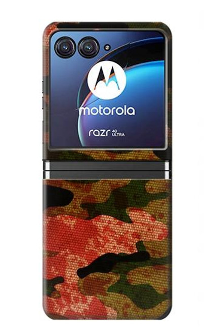 W3393 Camouflage Blood Splatter Hard Case For Motorola Razr 40 Ultra