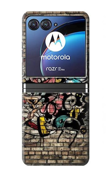 W3394 Graffiti Wall Hard Case For Motorola Razr 40 Ultra