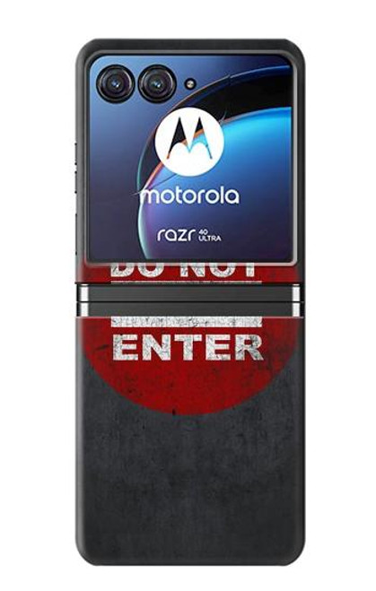 W3683 Do Not Enter Hard Case For Motorola Razr 40 Ultra