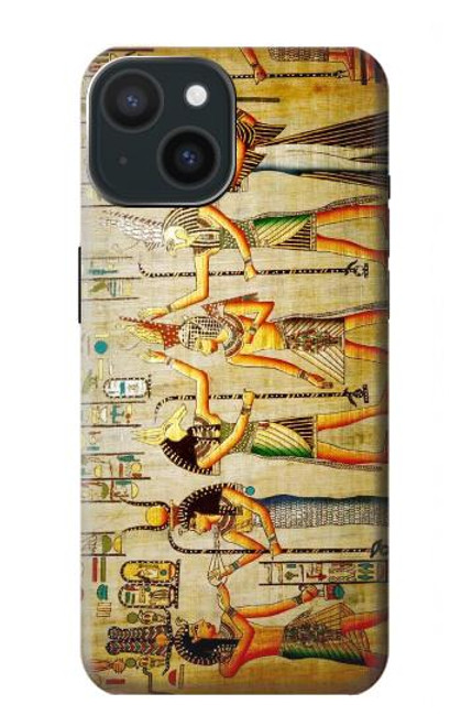 W0272 Egypt Wall Art Hard Case and Leather Flip Case For iPhone 15