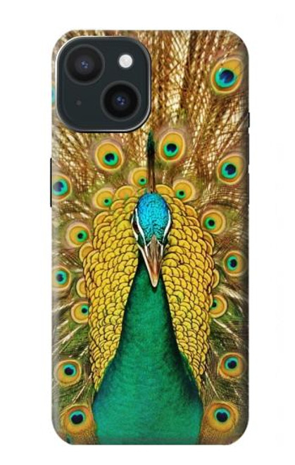 W0513 Peacock Hard Case and Leather Flip Case For iPhone 15