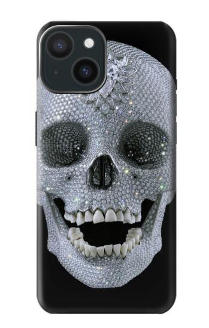 W1286 Diamond Skull Hard Case and Leather Flip Case For iPhone 15