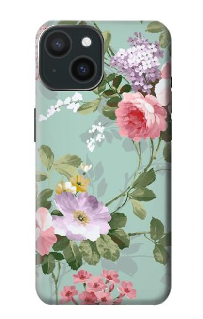 W2178 Flower Floral Art Painting Hard Case and Leather Flip Case For iPhone 15