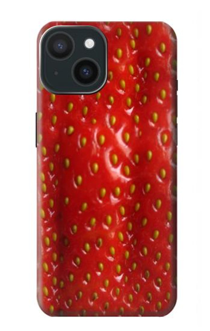 W2225 Strawberry Hard Case and Leather Flip Case For iPhone 15