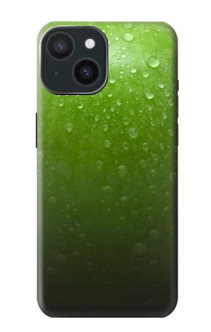 W2475 Green Apple Texture Seamless Hard Case and Leather Flip Case For iPhone 15