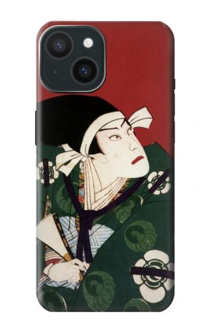 W2498 Japan Art Toyohara Kunichika Hard Case and Leather Flip Case For iPhone 15