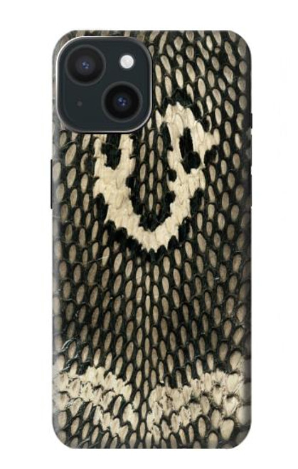 W2711 King Cobra Snake Skin Graphic Printed Hard Case and Leather Flip Case For iPhone 15