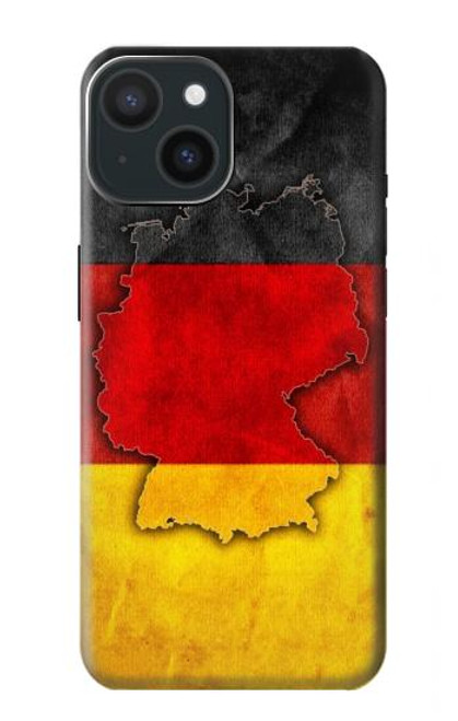 W2935 Germany Flag Map Hard Case and Leather Flip Case For iPhone 15