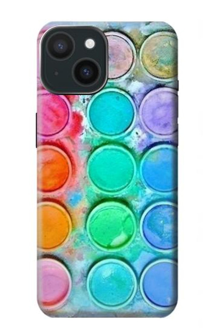 W3235 Watercolor Mixing Hard Case and Leather Flip Case For iPhone 15