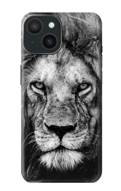 W3372 Lion Face Hard Case and Leather Flip Case For iPhone 15