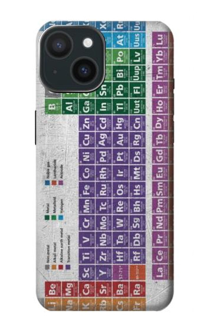 W3383 Periodic Table Hard Case and Leather Flip Case For iPhone 15