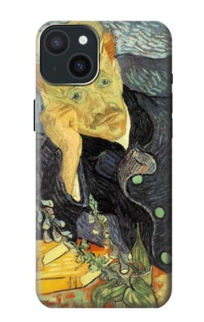 W0212 Van Gogh Portrait of Dr. Gachet Hard Case and Leather Flip Case For iPhone 15 Plus