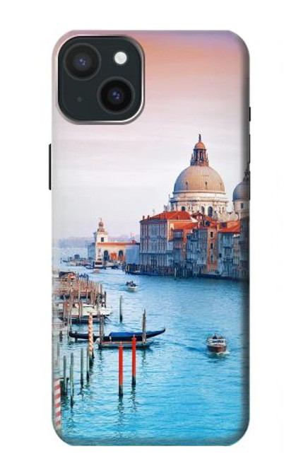 W0982 Beauty of Venice Italy Hard Case and Leather Flip Case For iPhone 15 Plus