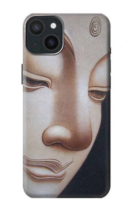 W1255 Buddha Face Hard Case and Leather Flip Case For iPhone 15 Plus