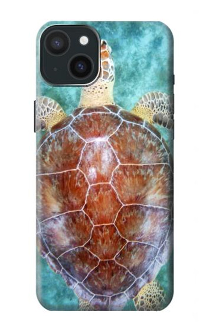 W1424 Sea Turtle Hard Case and Leather Flip Case For iPhone 15 Plus