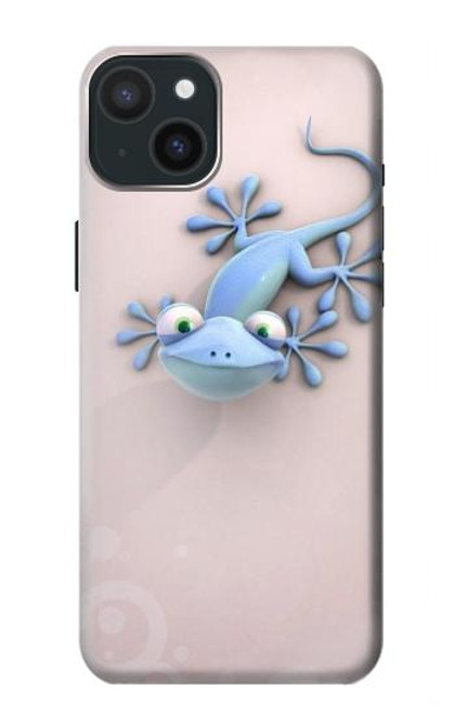 W1631 Funny Gecko Lizard Hard Case and Leather Flip Case For iPhone 15 Plus