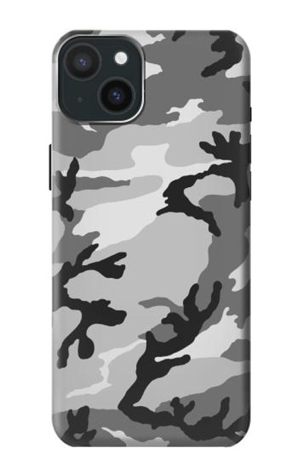 W1721 Snow Camouflage Graphic Printed Hard Case and Leather Flip Case For iPhone 15 Plus