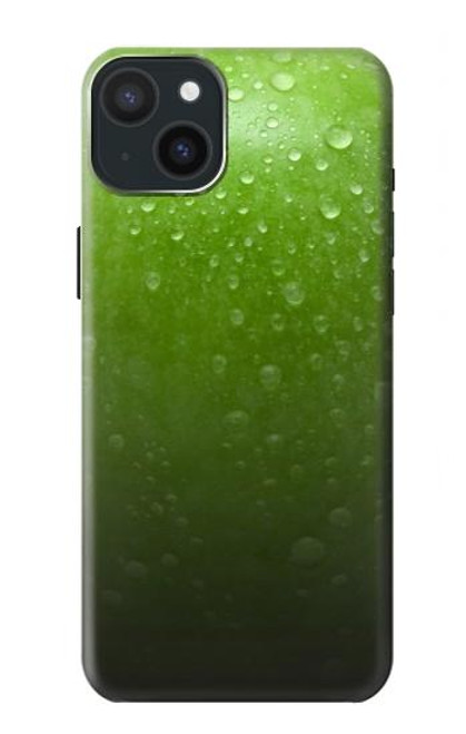 W2475 Green Apple Texture Seamless Hard Case and Leather Flip Case For iPhone 15 Plus