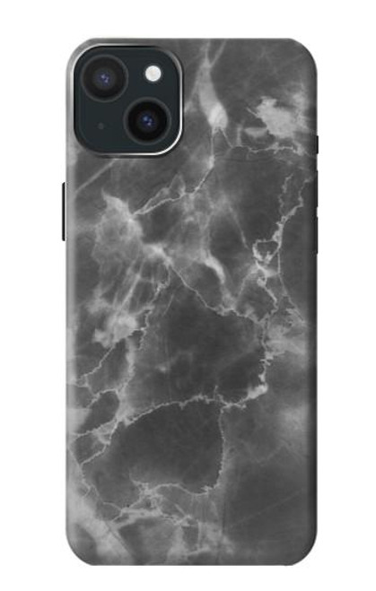 W2526 Black Marble Graphic Printed Hard Case and Leather Flip Case For iPhone 15 Plus