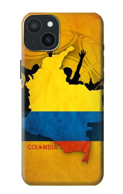 W2996 Colombia Football Soccer Hard Case and Leather Flip Case For iPhone 15 Plus