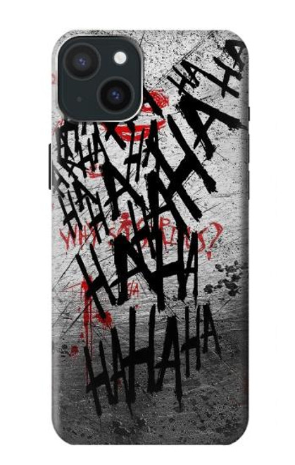 W3073 Joker Hahaha Blood Splash Hard Case and Leather Flip Case For iPhone 15 Plus
