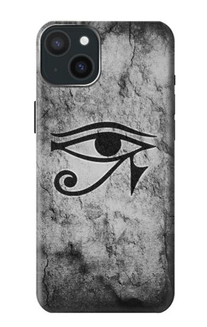 W3108 Ancient Egyptian Sun Eye Of Horus Hard Case and Leather Flip Case For iPhone 15 Plus