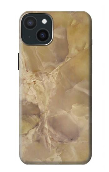 W3240 Yellow Marble Stone Hard Case and Leather Flip Case For iPhone 15 Plus