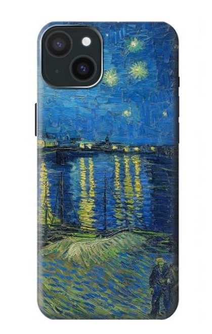 W3336 Van Gogh Starry Night Over the Rhone Hard Case and Leather Flip Case For iPhone 15 Plus