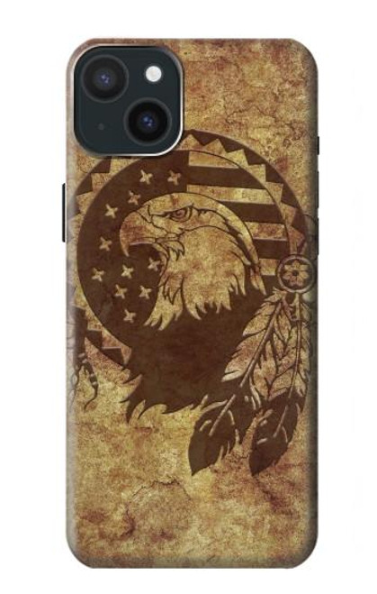 W3378 Native American Hard Case and Leather Flip Case For iPhone 15 Plus