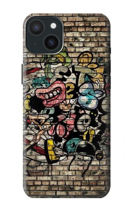 W3394 Graffiti Wall Hard Case and Leather Flip Case For iPhone 15 Plus