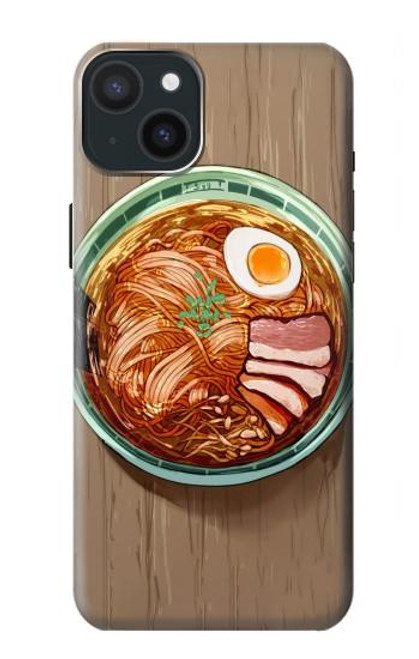 W3756 Ramen Noodles Hard Case and Leather Flip Case For iPhone 15 Plus