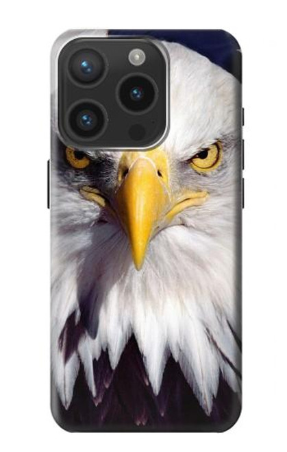 W0854 Eagle American Hard Case and Leather Flip Case For iPhone 15 Pro