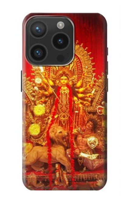 W1030 Hindu God Durga Puja Hard Case and Leather Flip Case For iPhone 15 Pro