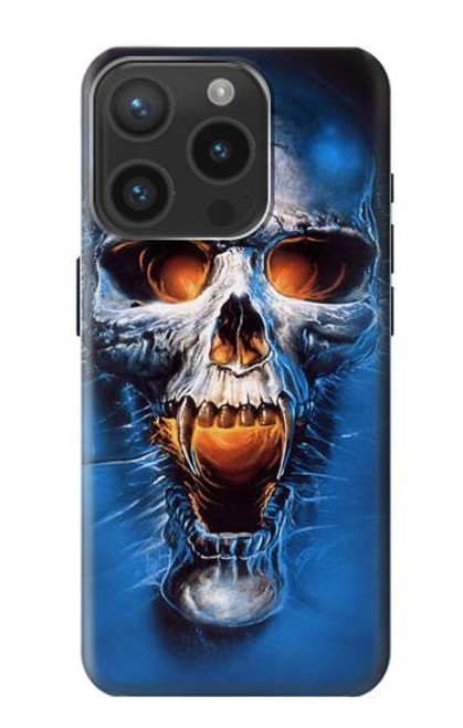 W1462 Vampire Skull Hard Case and Leather Flip Case For iPhone 15 Pro