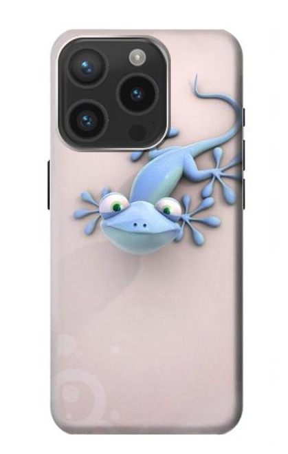 W1631 Funny Gecko Lizard Hard Case and Leather Flip Case For iPhone 15 Pro