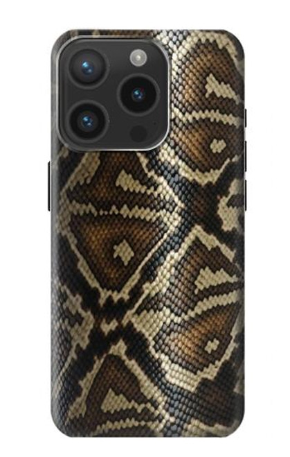 W2712 Anaconda Amazon Snake Skin Graphic Printed Hard Case and Leather Flip Case For iPhone 15 Pro