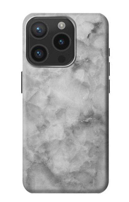 W2845 Gray Marble Texture Hard Case and Leather Flip Case For iPhone 15 Pro