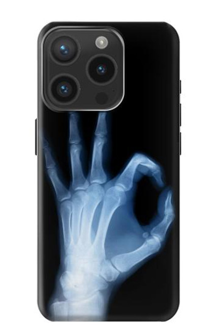 W3239 X-Ray Hand Sign OK Hard Case and Leather Flip Case For iPhone 15 Pro