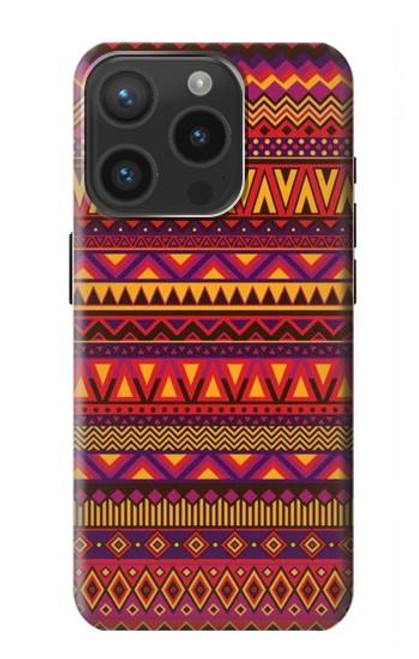 W3404 Aztecs Pattern Hard Case and Leather Flip Case For iPhone 15 Pro