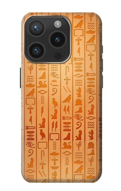 W3440 Egyptian Hieroglyphs Hard Case and Leather Flip Case For iPhone 15 Pro