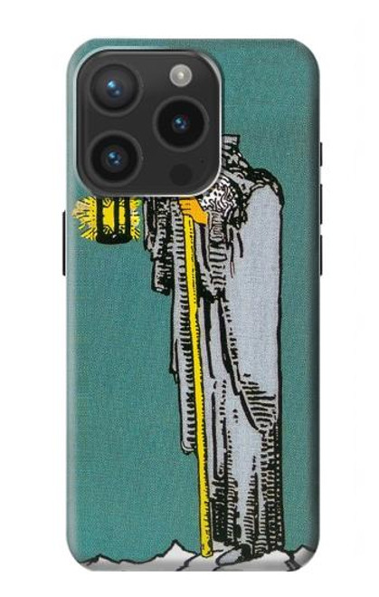 W3741 Tarot Card The Hermit Hard Case and Leather Flip Case For iPhone 15 Pro