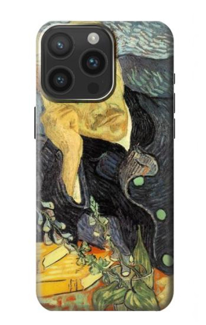 W0212 Van Gogh Portrait of Dr. Gachet Hard Case and Leather Flip Case For iPhone 15 Pro Max